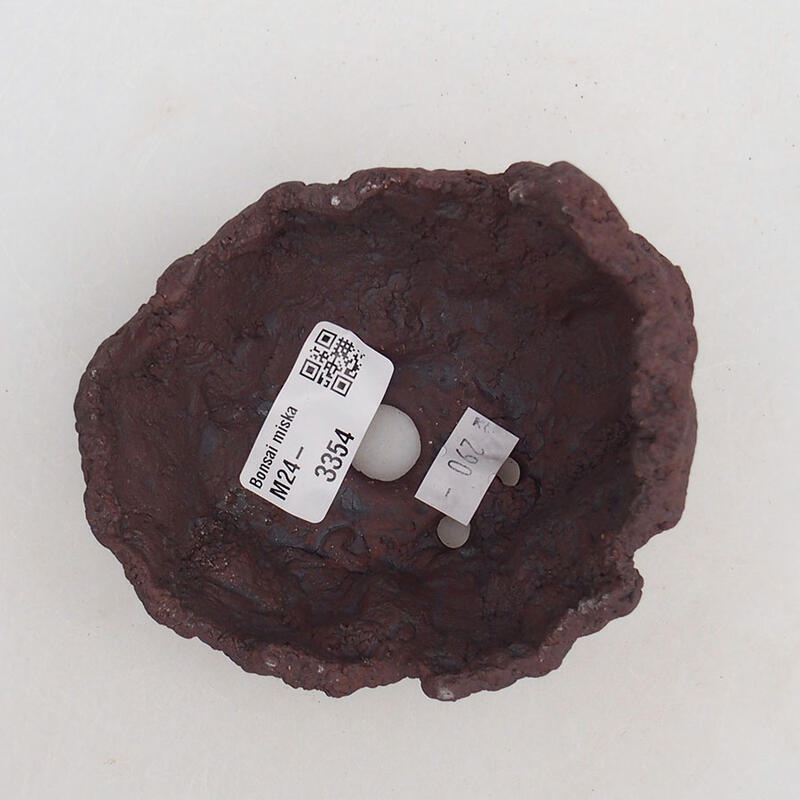 Concha de cerámica 9 x 11 x 9 cm , color rojo parduzco