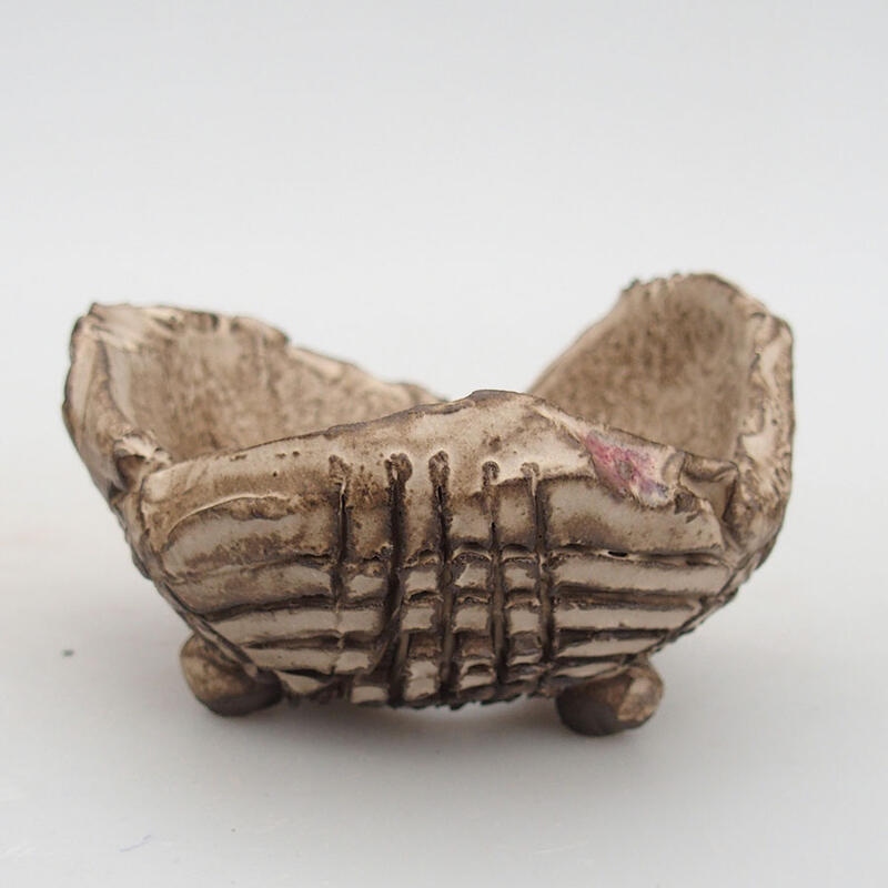 Concha de cerámica 9 x 8,5 x 5,5 cm , color beige