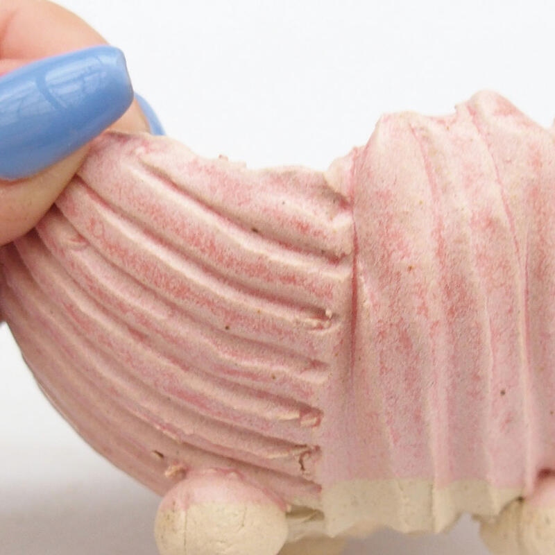 Concha de cerámica 9 x 8,5 x 5,5 cm , color rosa