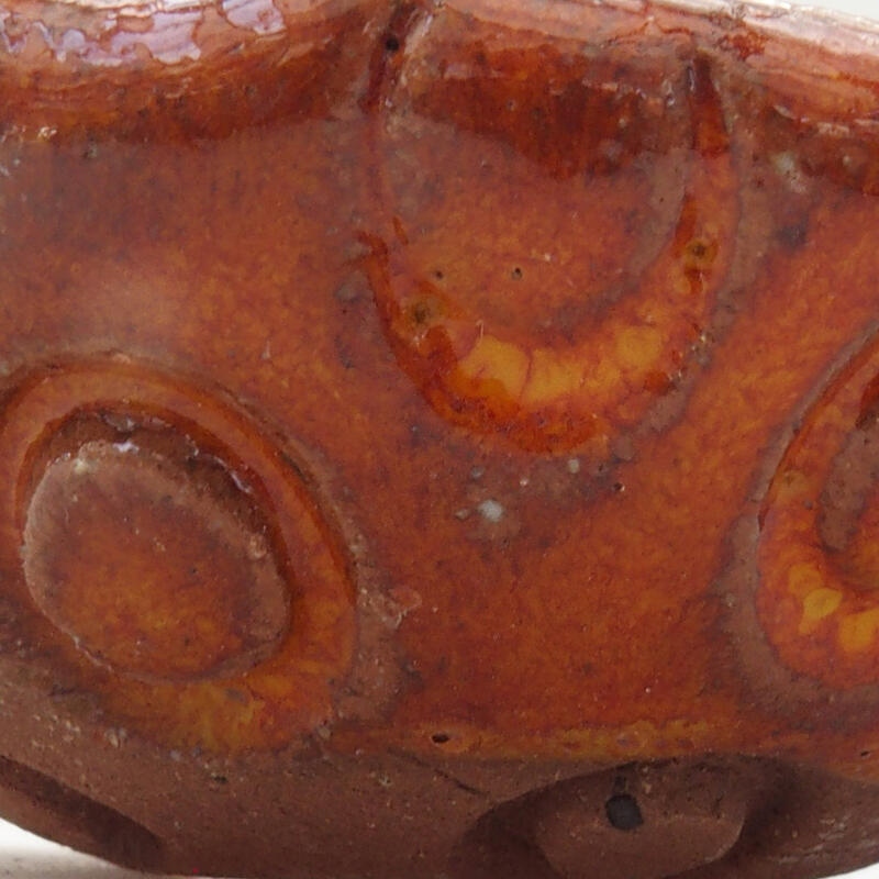 Concha de cerámica 9 x 8,5 x 5 cm , color naranja