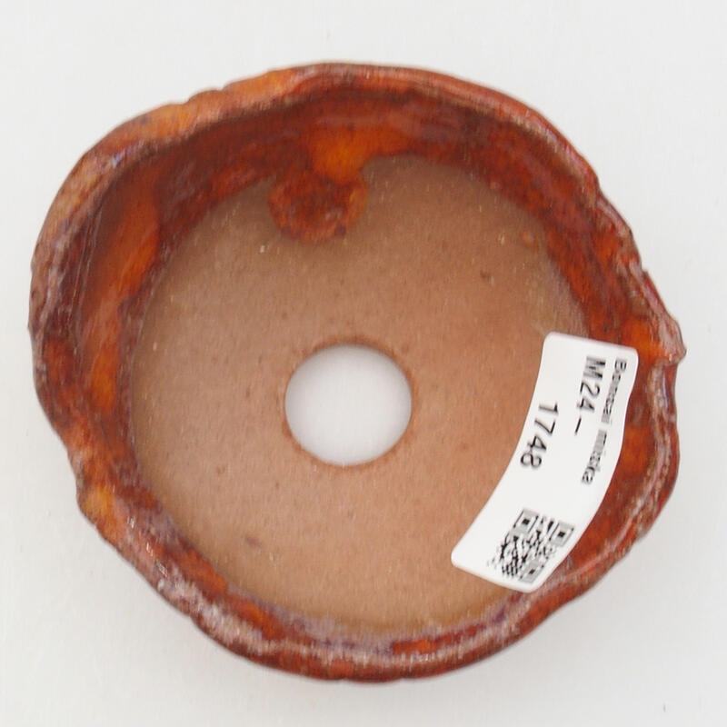 Concha de cerámica 9 x 8,5 x 5 cm , color naranja