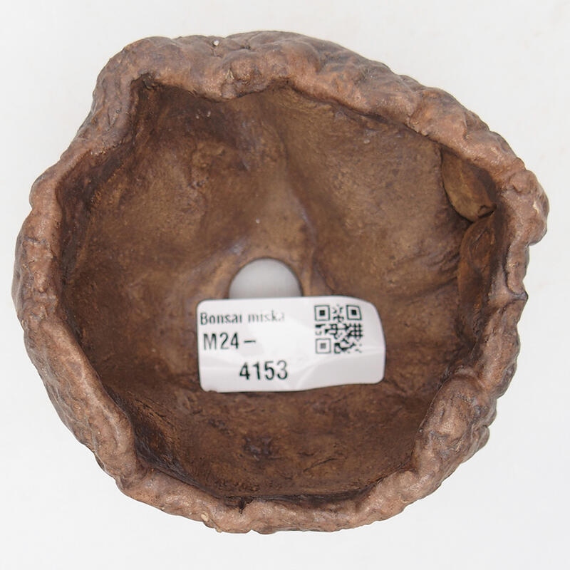 Concha de cerámica 9 x 8,5 x 6 cm , color marrón