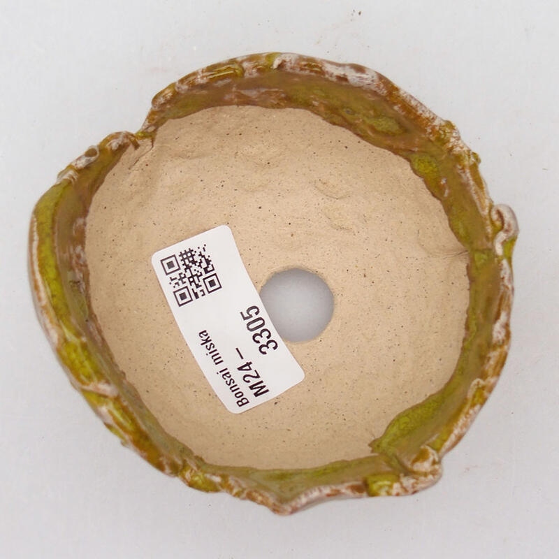 Concha de cerámica 9 x 8,5 x 6 cm , color verde