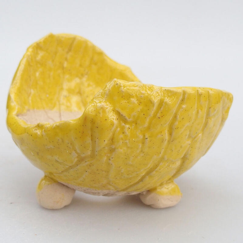 Concha de cerámica 9 x 8,5 x 7 cm , amarillo