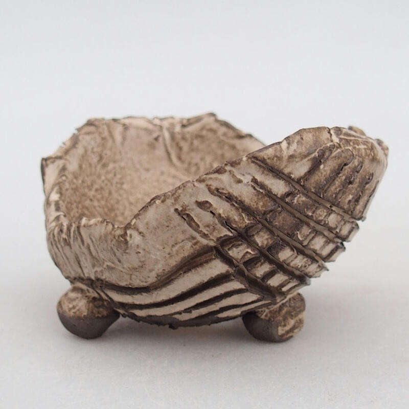 Concha de cerámica 9 x 8 x 5,5 cm , color beige