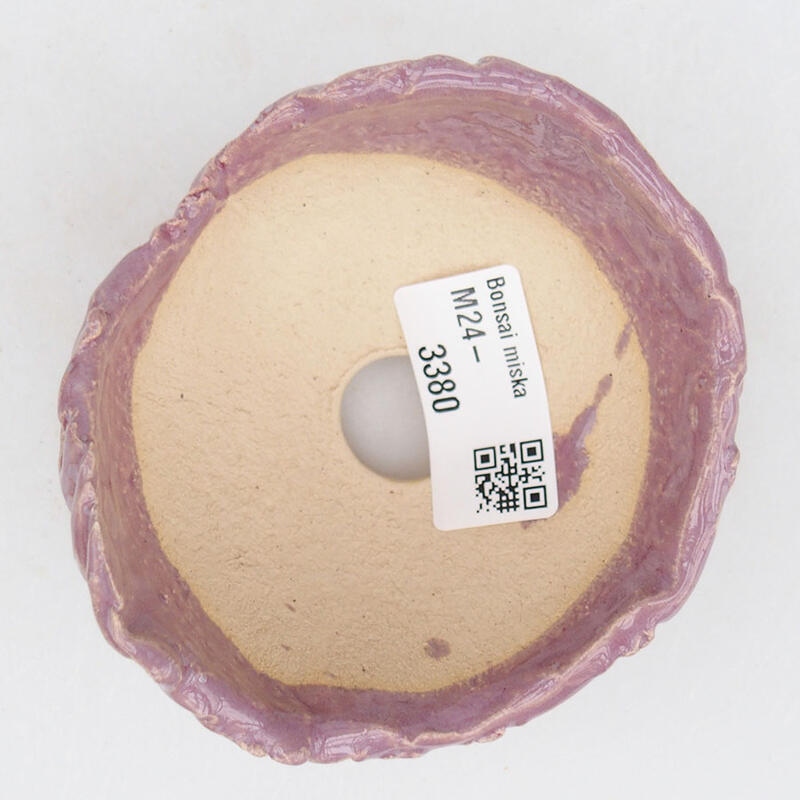 Concha de cerámica 9 x 8 x 5,5 cm , color morado