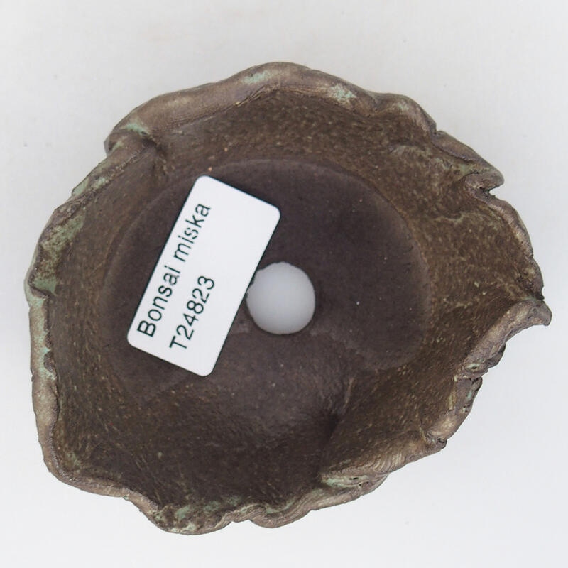 Concha de cerámica 9 x 8 x 5,5 cm , color marrón