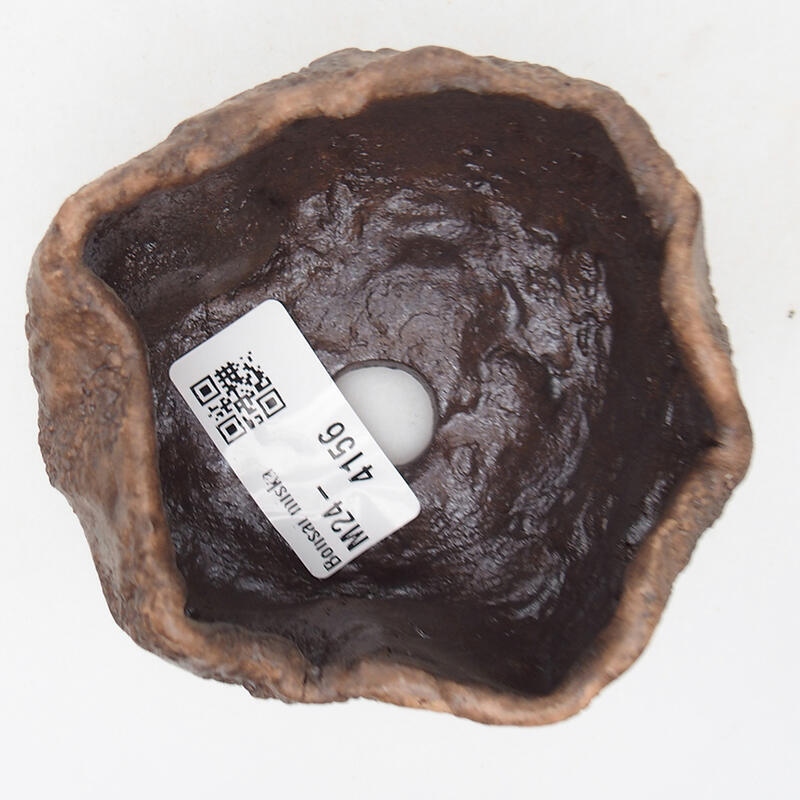 Concha de cerámica 9 x 8 x 5 cm , color marrón