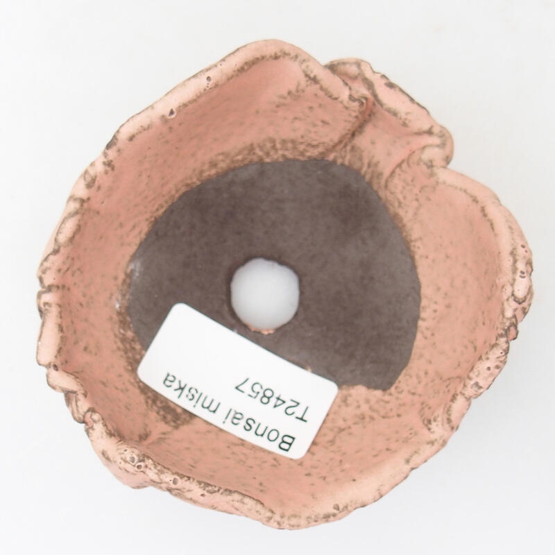 Concha de cerámica 9 x 8 x 5 cm , color rosa