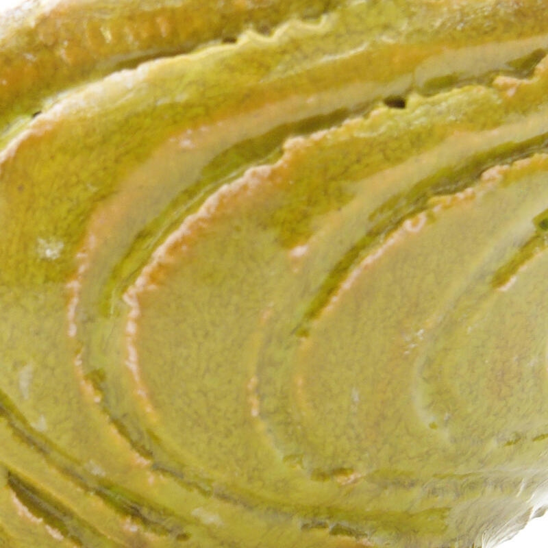 Concha de cerámica 9 x 8 x 5 cm , color verde