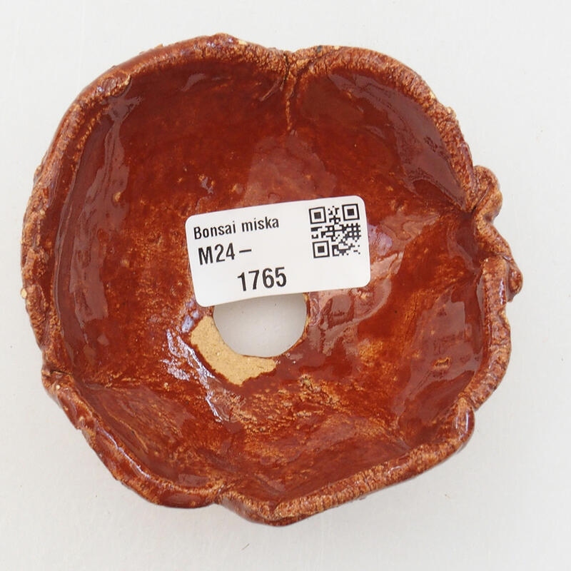 Concha de cerámica 9 x 9 x 5,5 cm , color marrón