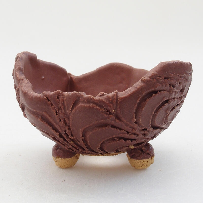 Concha de cerámica 9 x 9 x 5,5 cm , color marrón