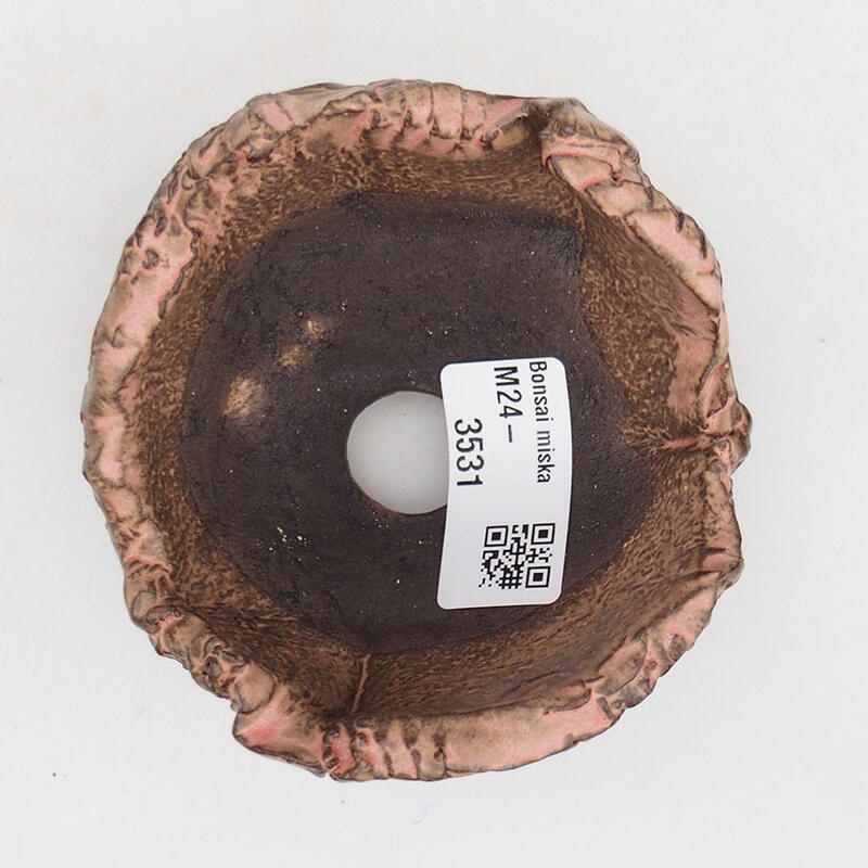 Concha de cerámica 9 x 9 x 6 cm , color rosa