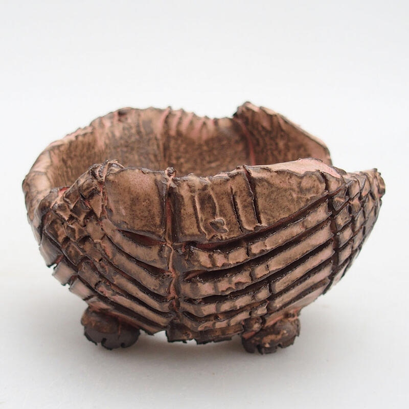 Concha de cerámica 9 x 9 x 6 cm , color rosa