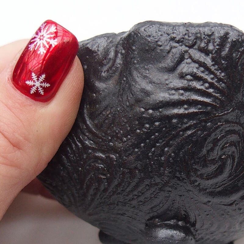 Concha de cerámica 9 x 9 x 7 cm , color negro