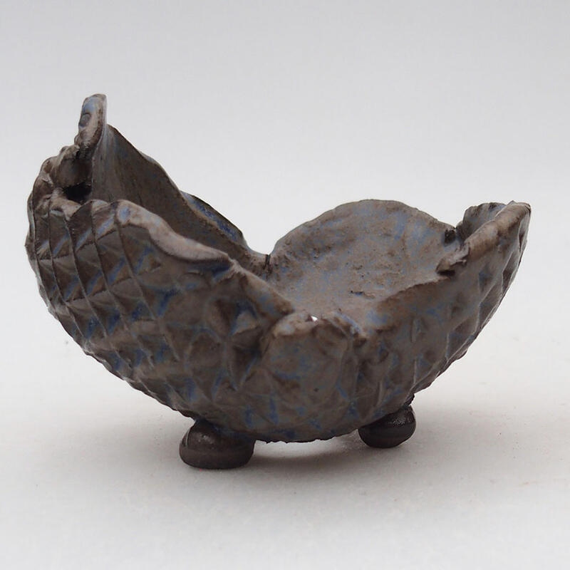 Concha de cerámica 9 x 9 x 7 cm , color azul