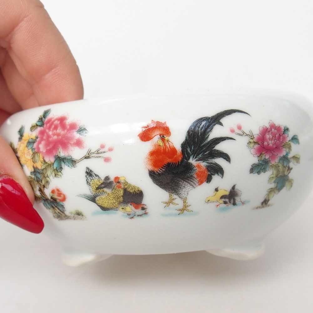 Cuenco bonsái de cerámica 10 x 10 x 5 cm, color blanco