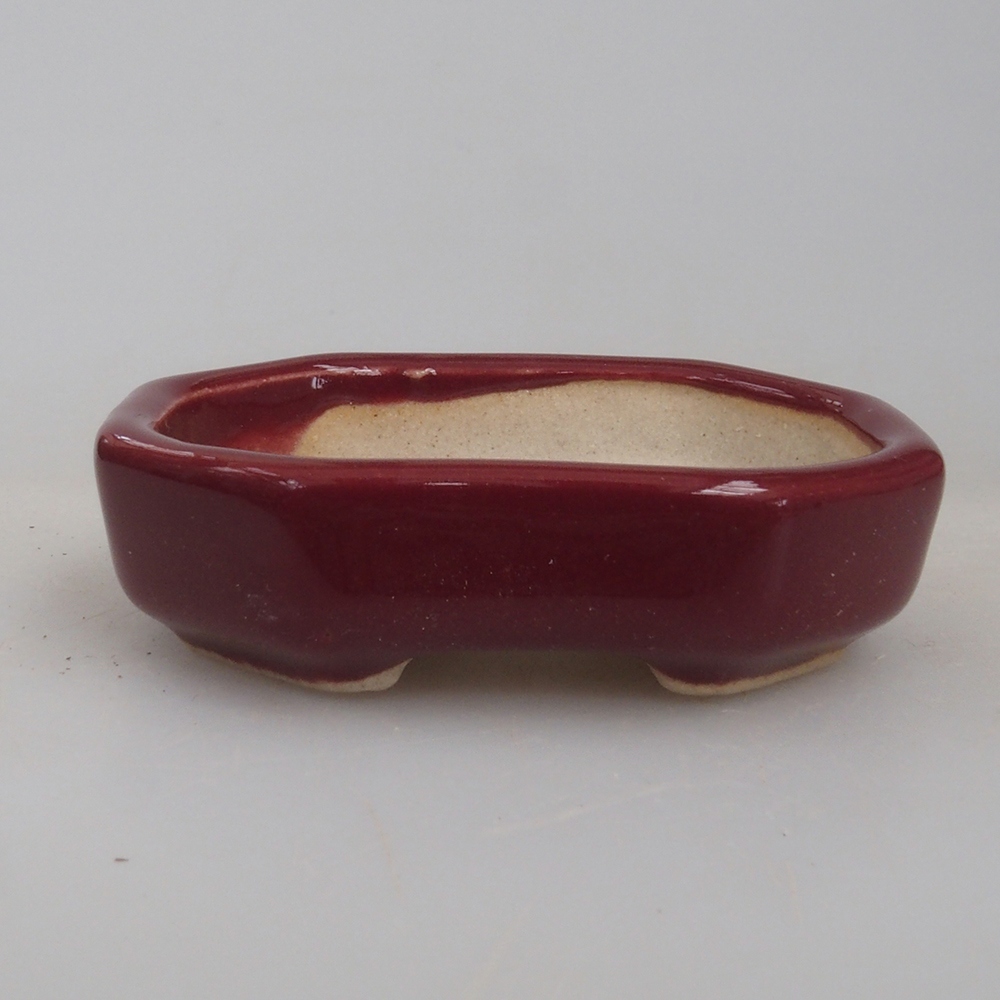 Mini cuenco bonsái 5,5 x 4 x 1,5 cm, color burdeos