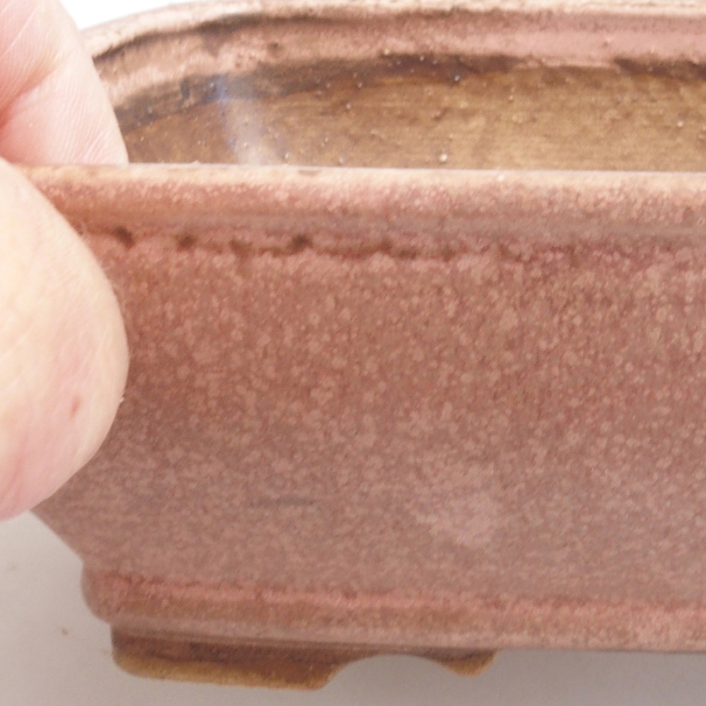 Cuenco bonsái de cerámica 10 x 8,5 x 4 cm, marrón