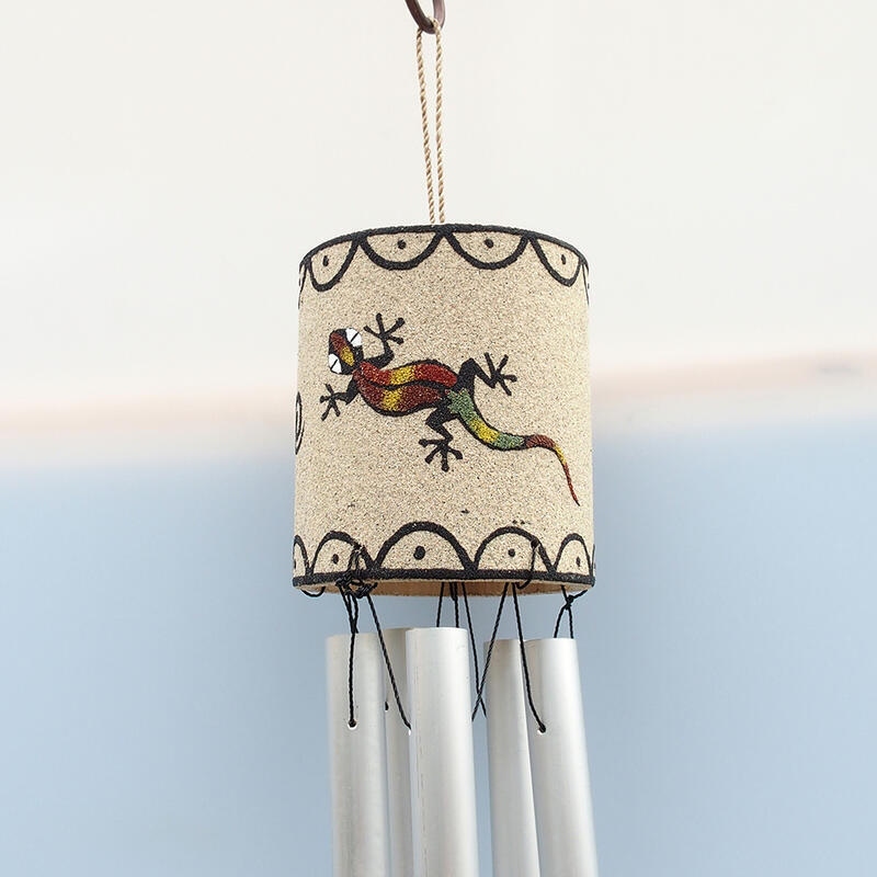 Carillón de metal cilindro lagarto 110 cm