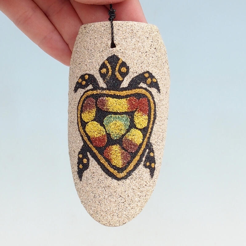 Carillón de metal cilindro tortuga 110 cm