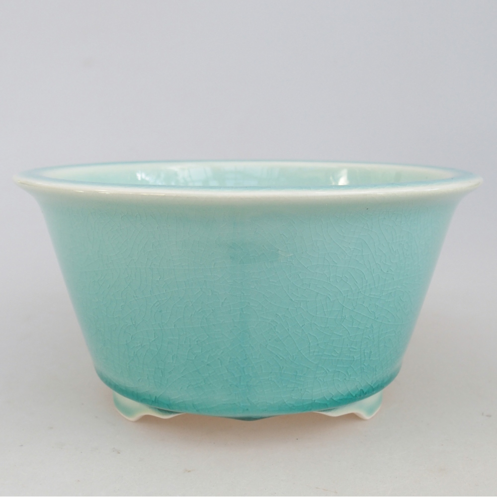 Cuenco bonsái de cerámica 16 x 16 x 8,5 cm, verde