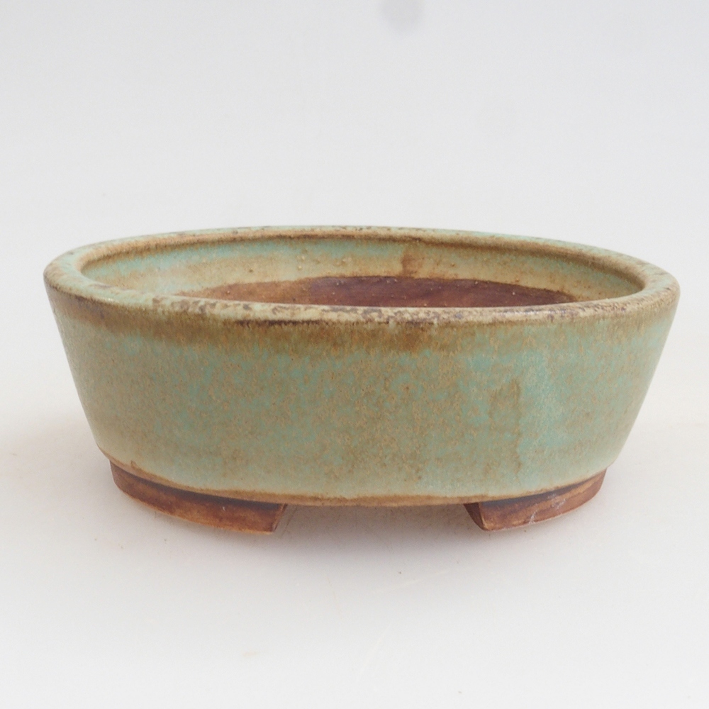 Cuenco bonsái de cerámica 10 x 8,5 x 4 cm, marrón