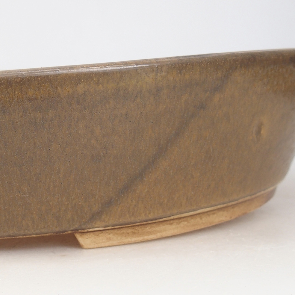 Cuenco bonsái de cerámica 32 x 28 x 6 cm, marrón