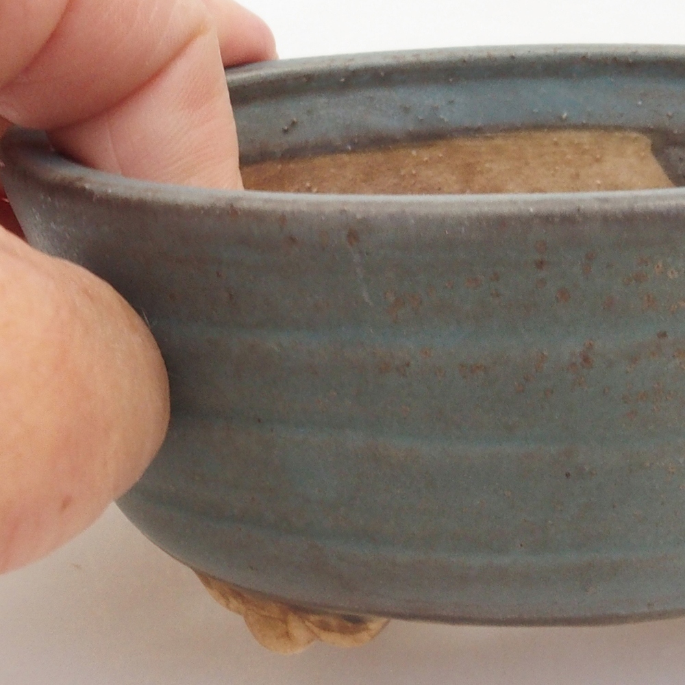 Cuenco bonsái de cerámica 10 x 8,5 x 4 cm, marrón