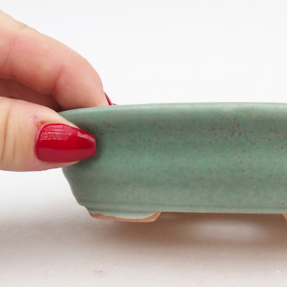 Cuenco bonsái de cerámica 12 x 9,5 x 3,5 cm, verde