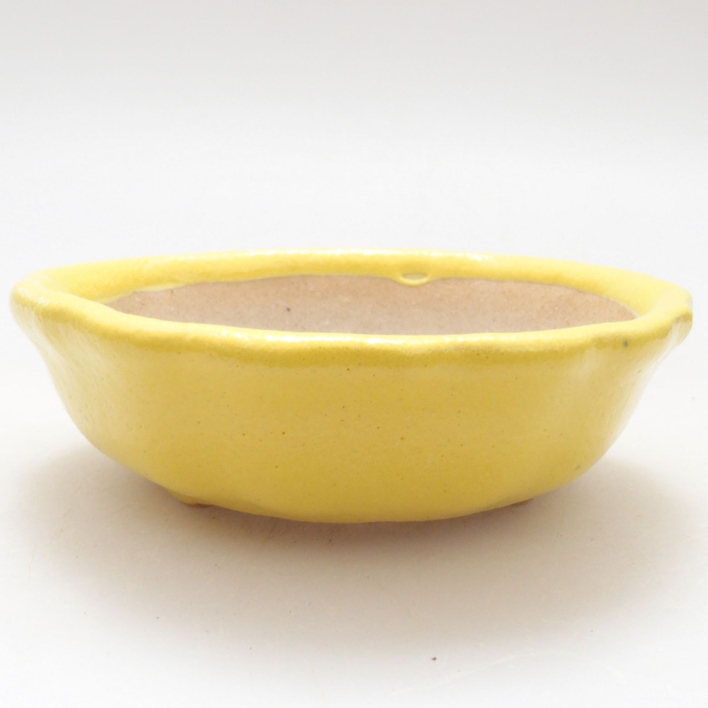 Cuenco bonsái de cerámica 7 x 7 x 2 cm, amarillo