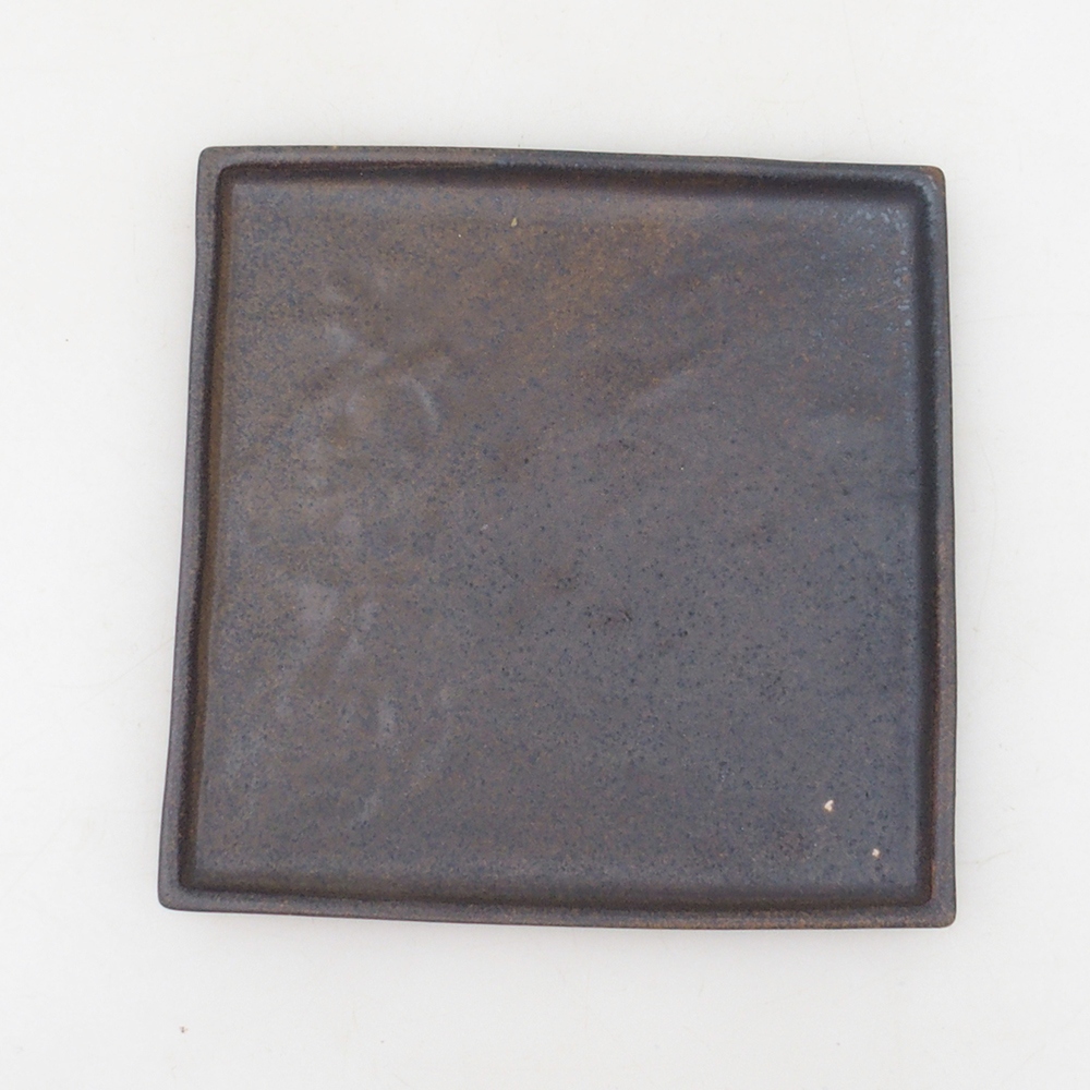 Cuenco bonsái cuadrado L - 14 x 14 x 1 cm - marrón