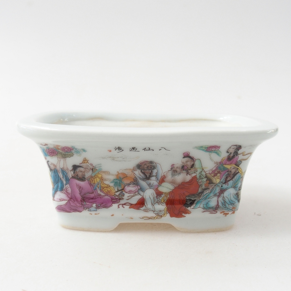 Cuenco mini bonsái 10 x 7,5 x 4 cm, color blanco