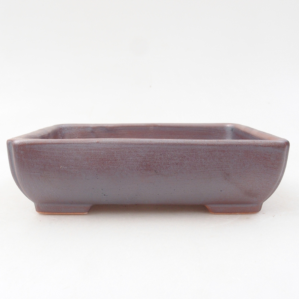 Cuenco bonsái de cerámica 14 x 11 x 4 cm, color metálico