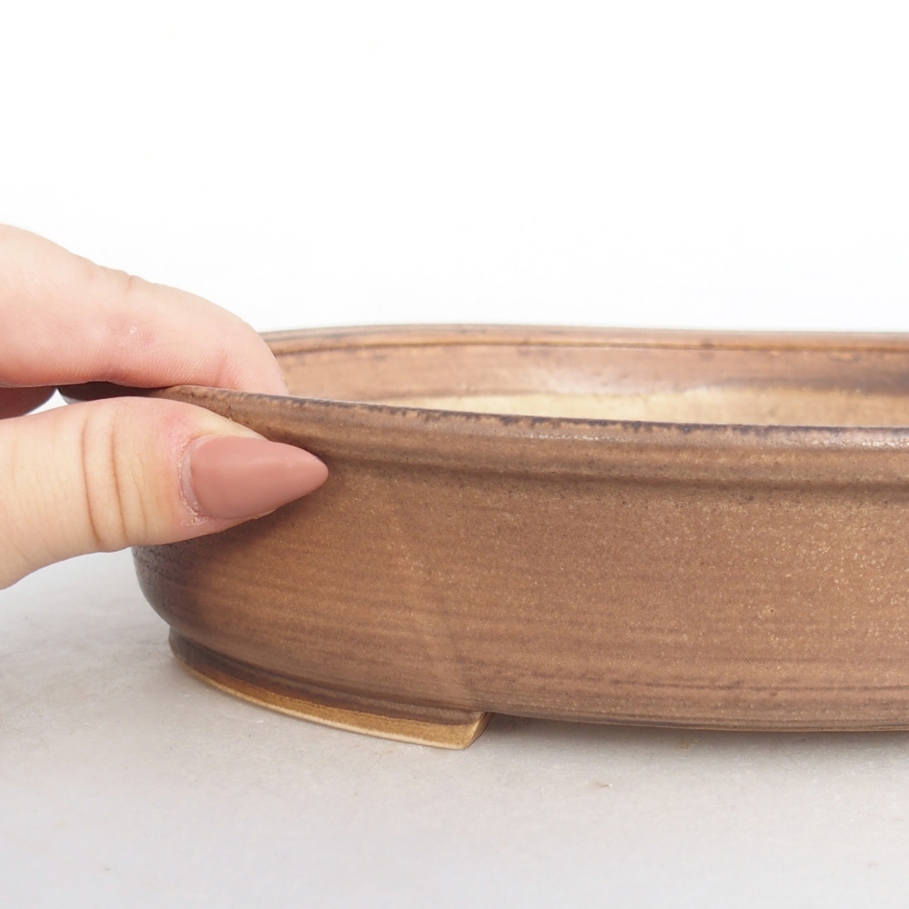 Cuenco bonsái de cerámica 24 x 20,5 x 5 cm, rosa