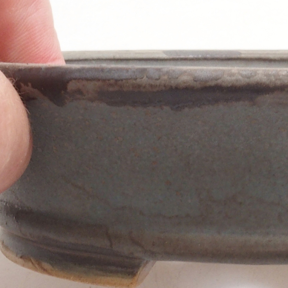 Cuenco bonsái de cerámica 10 x 8,5 x 4 cm, marrón