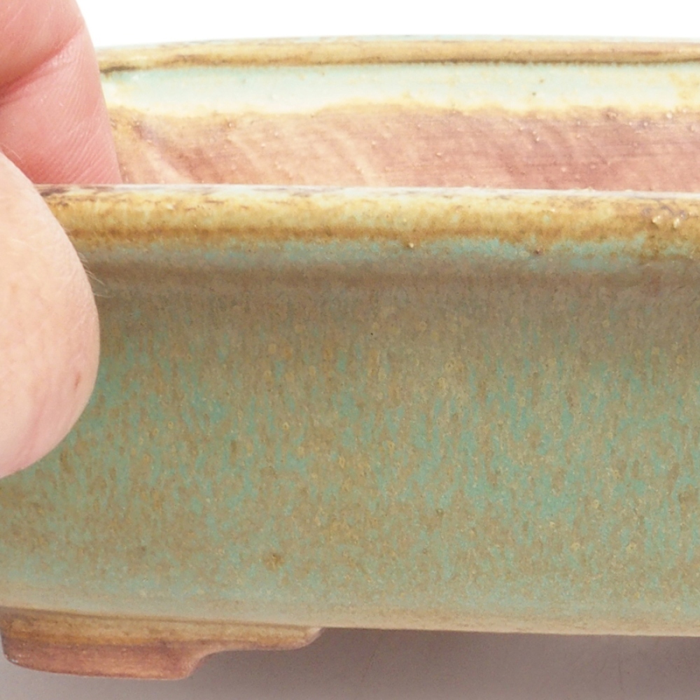 Cuenco bonsái de cerámica 10 x 8,5 x 4 cm, marrón