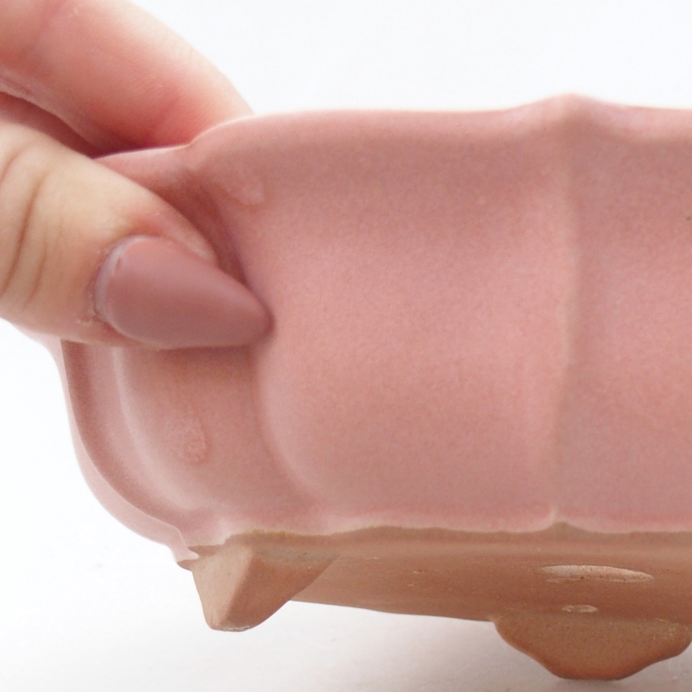 Cuenco bonsái de cerámica 19 x 19 x 5 cm, rosa