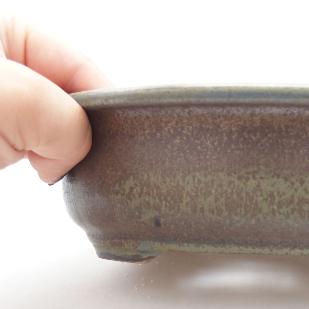 Cuenco bonsái de cerámica 22 x 17 x 5 cm, verde