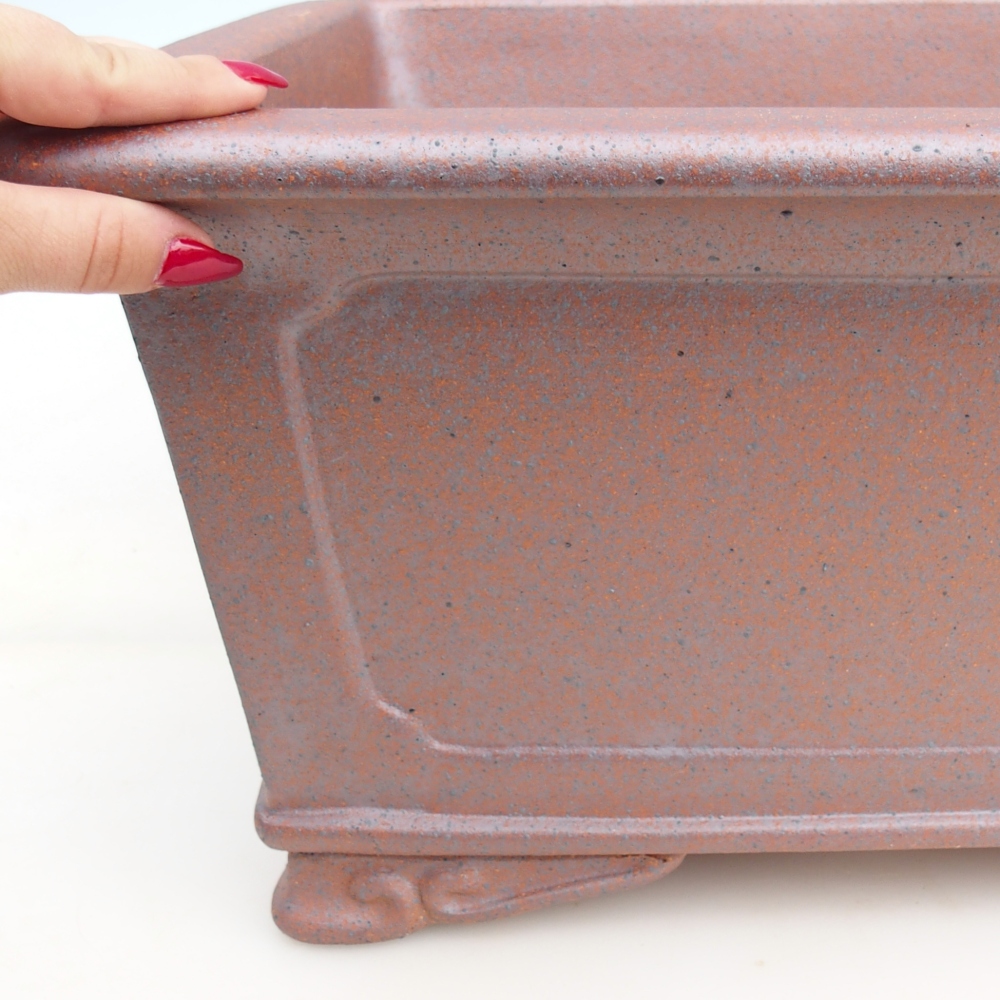 Cuenco bonsái de cerámica 51 x 38 x 21 cm , color metal - SOLO RECOGIDA PERSONAL o transporte en palet