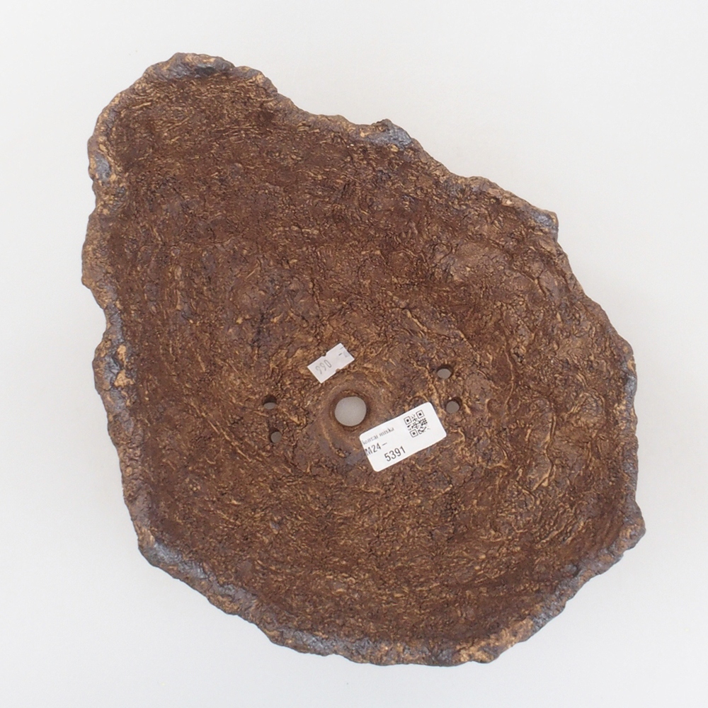 Concha de cerámica 22 x 20 x 20,5 cm , color marrón