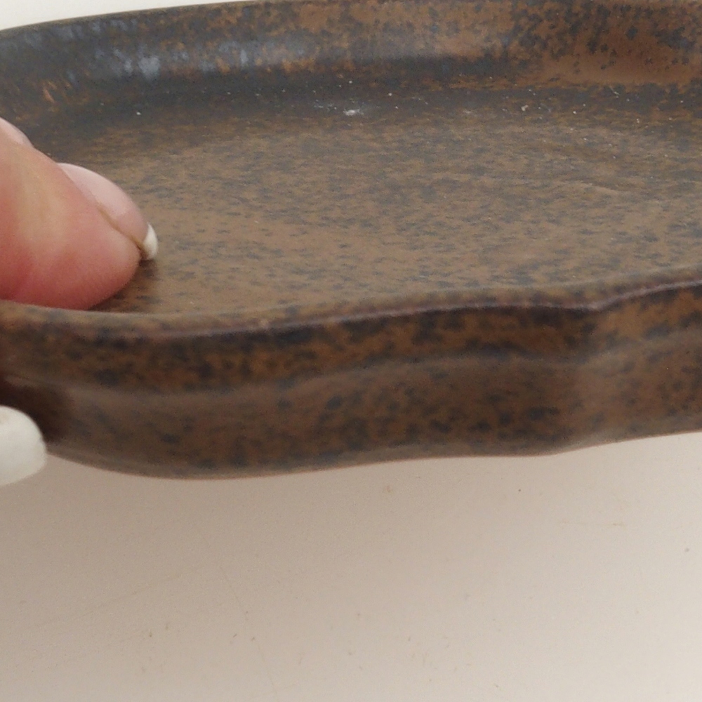 Cuenco de cerámica H06 - 14 x 14 x 1,5 cm - marrón