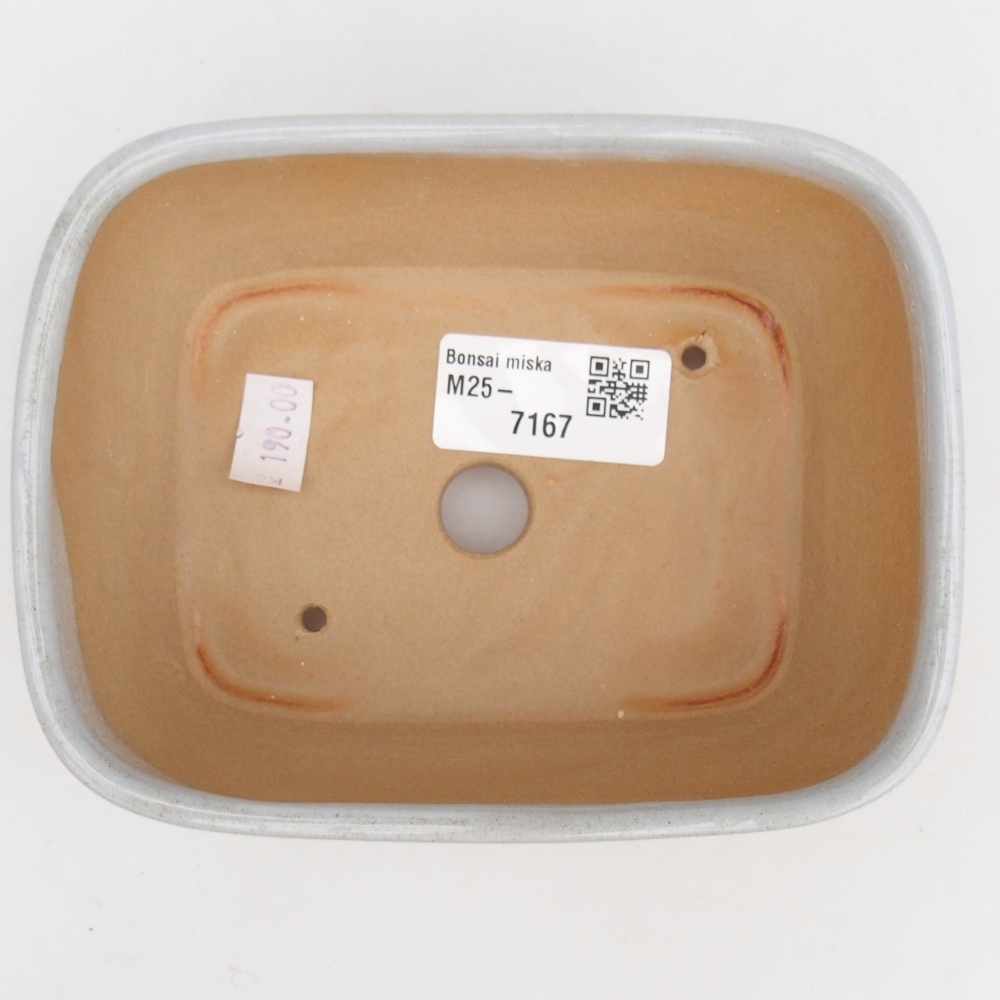 Cuenco bonsái de cerámica 13,5 x 10,5 x 6 cm, gris