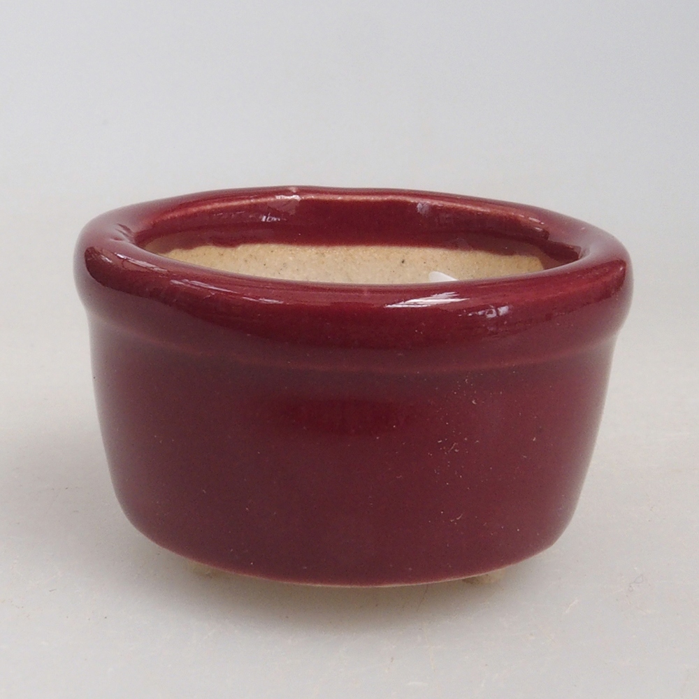 Mini cuenco bonsái 3,5 x 3,5 x 2,5 cm, burdeos