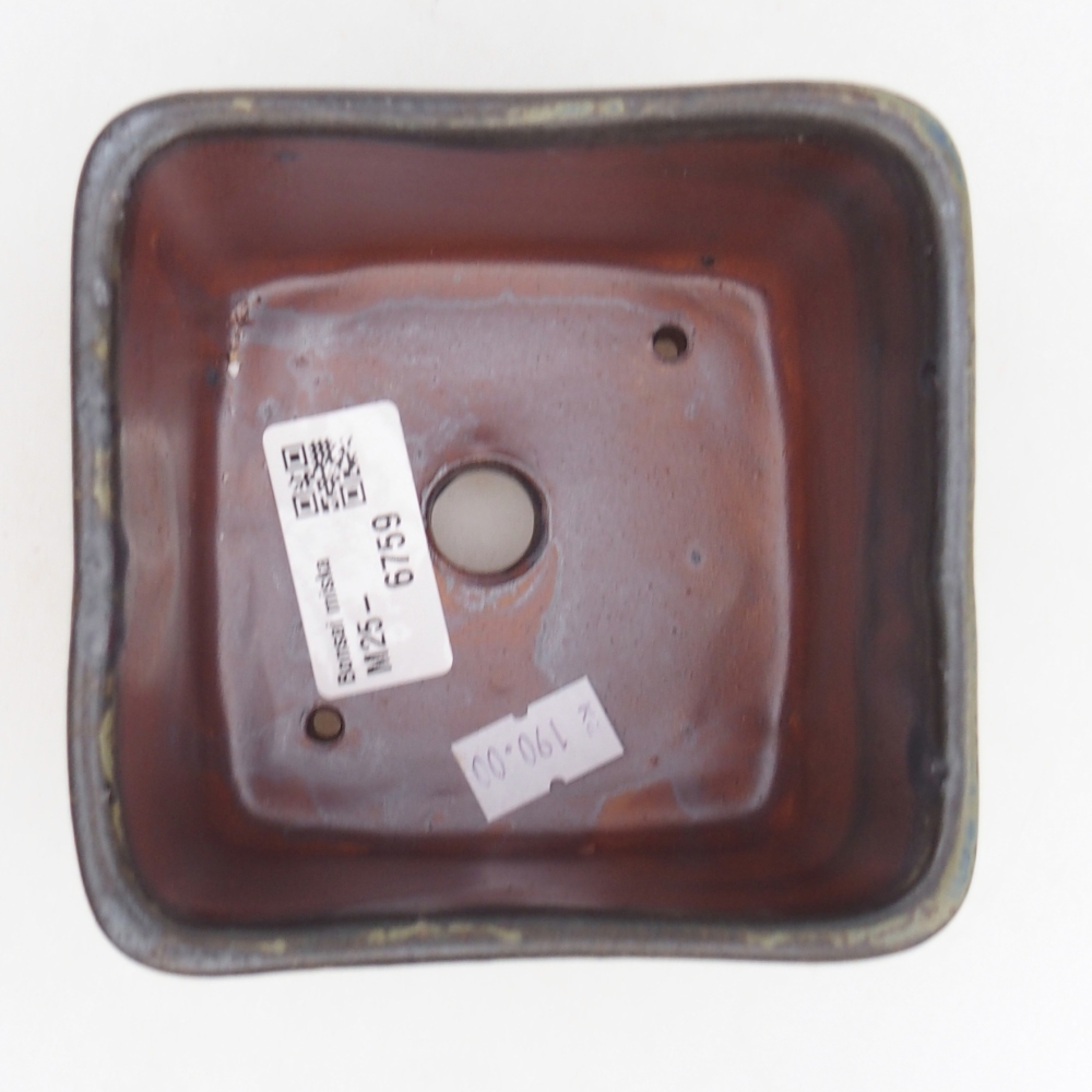 Cuenco bonsái de cerámica 10 x 10 x 8,5 cm, marrón