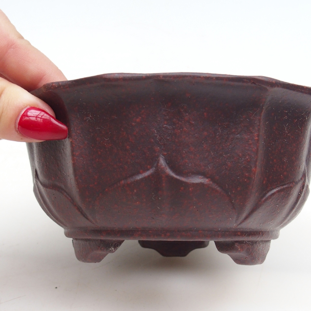 Cuenco bonsái de cerámica 15 x 15 x 6,5 cm, marrón