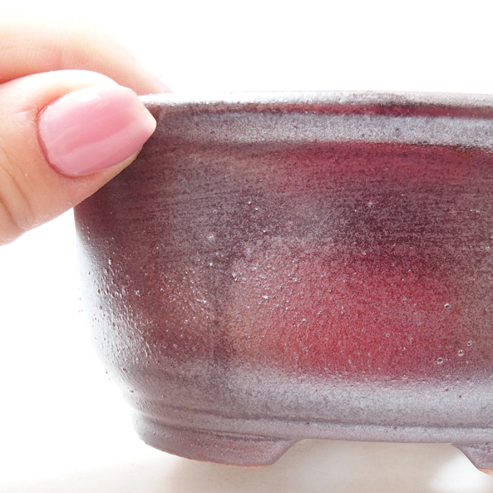 Cuenco bonsái de cerámica 12 x 10 x 5,5 cm, marrón