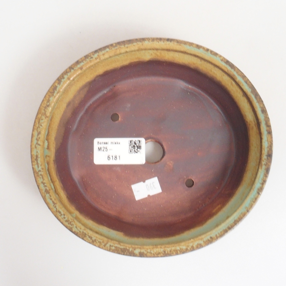 Cuenco bonsái de cerámica 10 x 8,5 x 4 cm, marrón