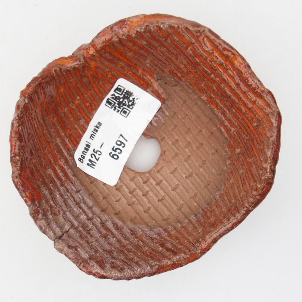 Concha de cerámica 9 x 9 x 5 cm , color naranja