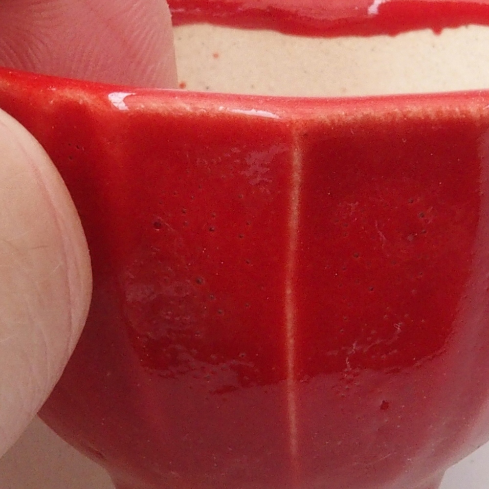 Mini cuenco bonsái 5 x 5 x 3 cm, color rojo